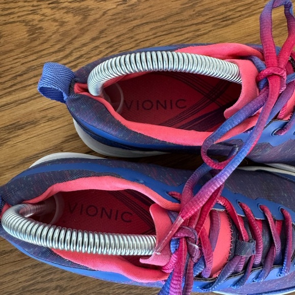 Vionic 335 FYN Lace Up Athletic Lace Up Shoe Womens Size 8.5 Blue Pink White - Picture 4 of 9